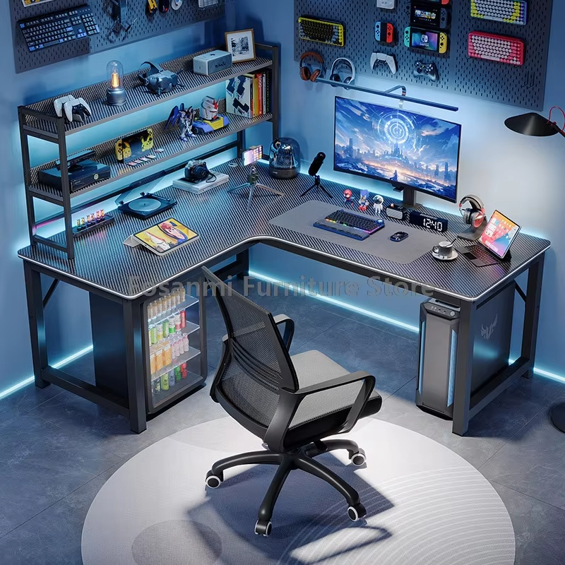 Office Furniture Set - L-Shaped Computer Desk and Chair Set