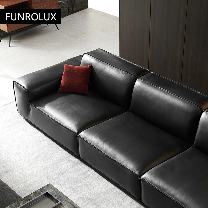 Big Black Cow Leather Sofa Off - Office Furniture First のレビューと価格