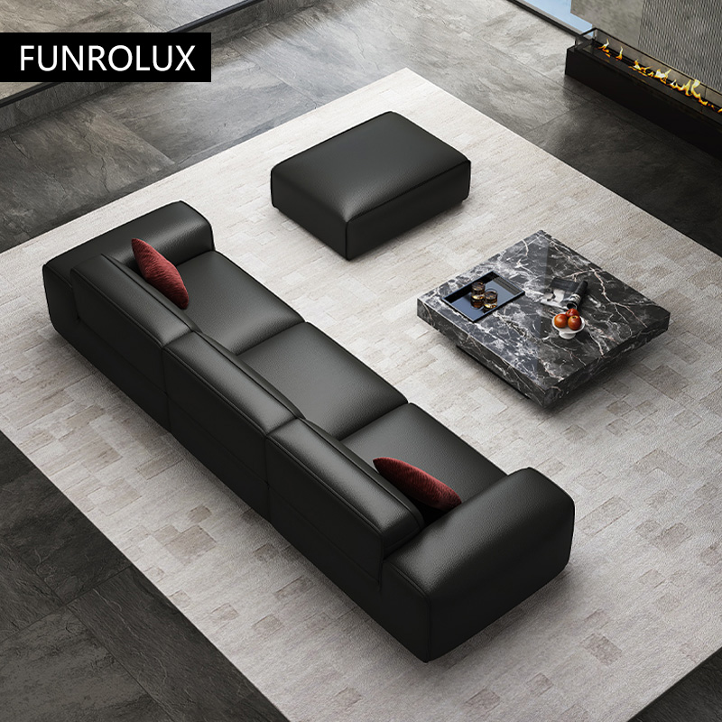 Big Black Cow Leather Sofa Off - Office Furniture First のレビューと価格