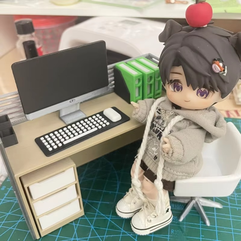 1/12 Scale Miniature Office Sc - Office Furniture Set のレビューと価格