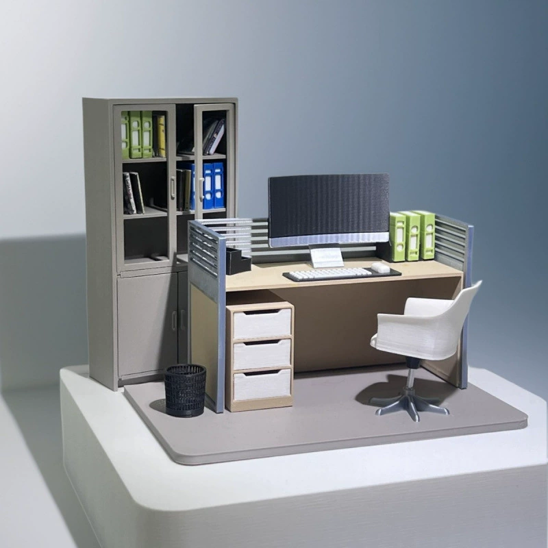 1/12 Scale Miniature Office Sc - Office Furniture Set のレビューと価格
