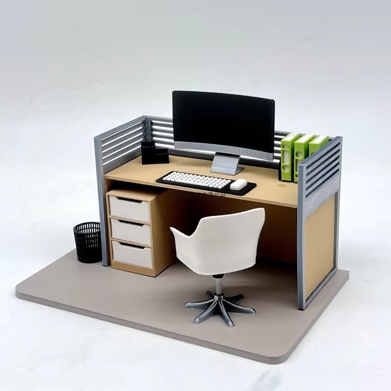 1/12 Scale Miniature Office Sc - Office Furniture Set のレビューと価格