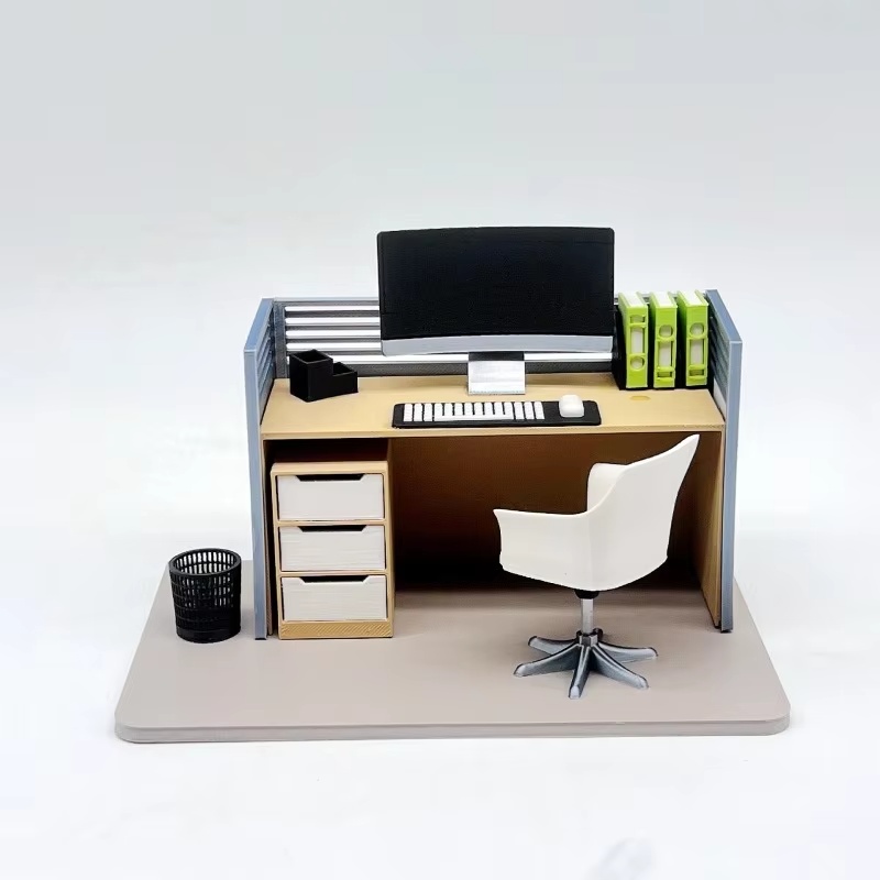 1/12 Scale Miniature Office Sc - Office Furniture Set のレビューと価格
