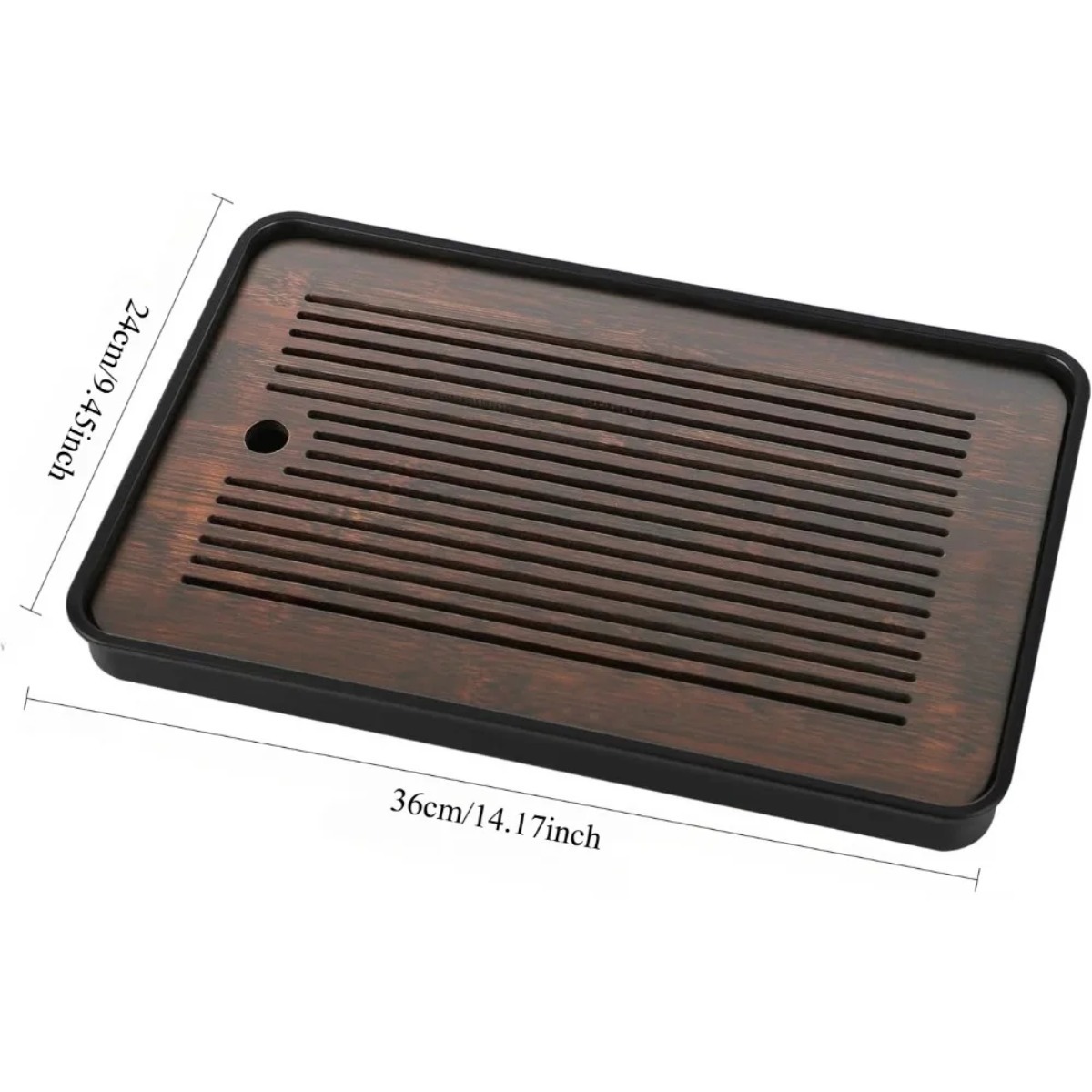 Natural Bamboo Tea Tray with H - Office Furniture Set のレビューと価格