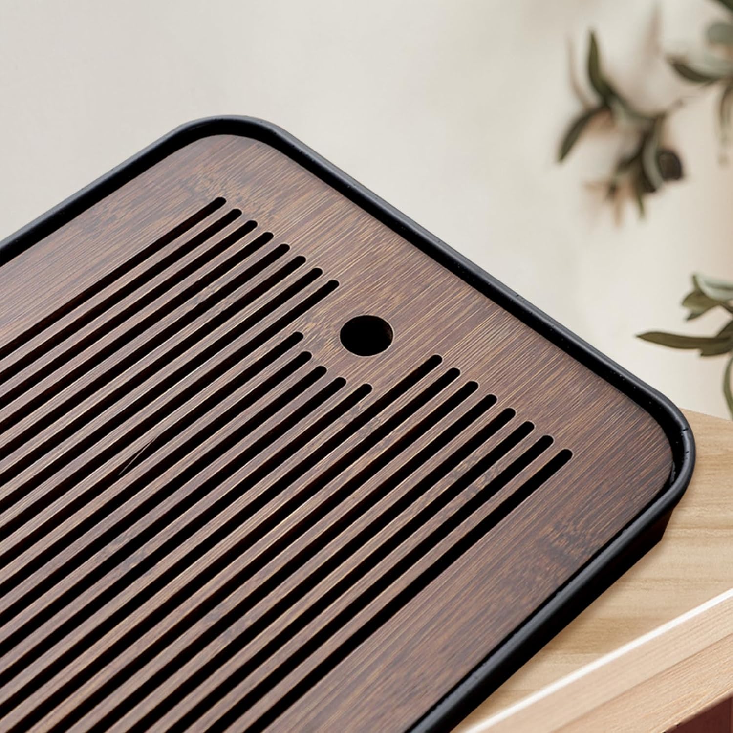 Natural Bamboo Tea Tray with H - Office Furniture Set のレビューと価格