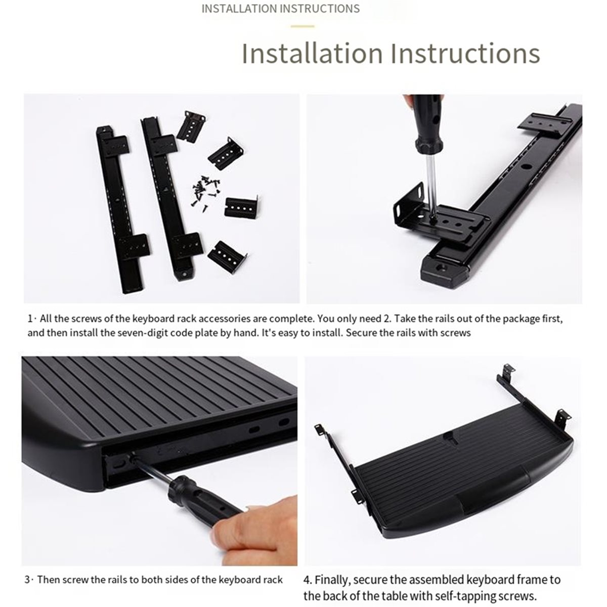 Duty Slide Rail Under Desk Key - Keyboard Drawer Under のレビューと価格